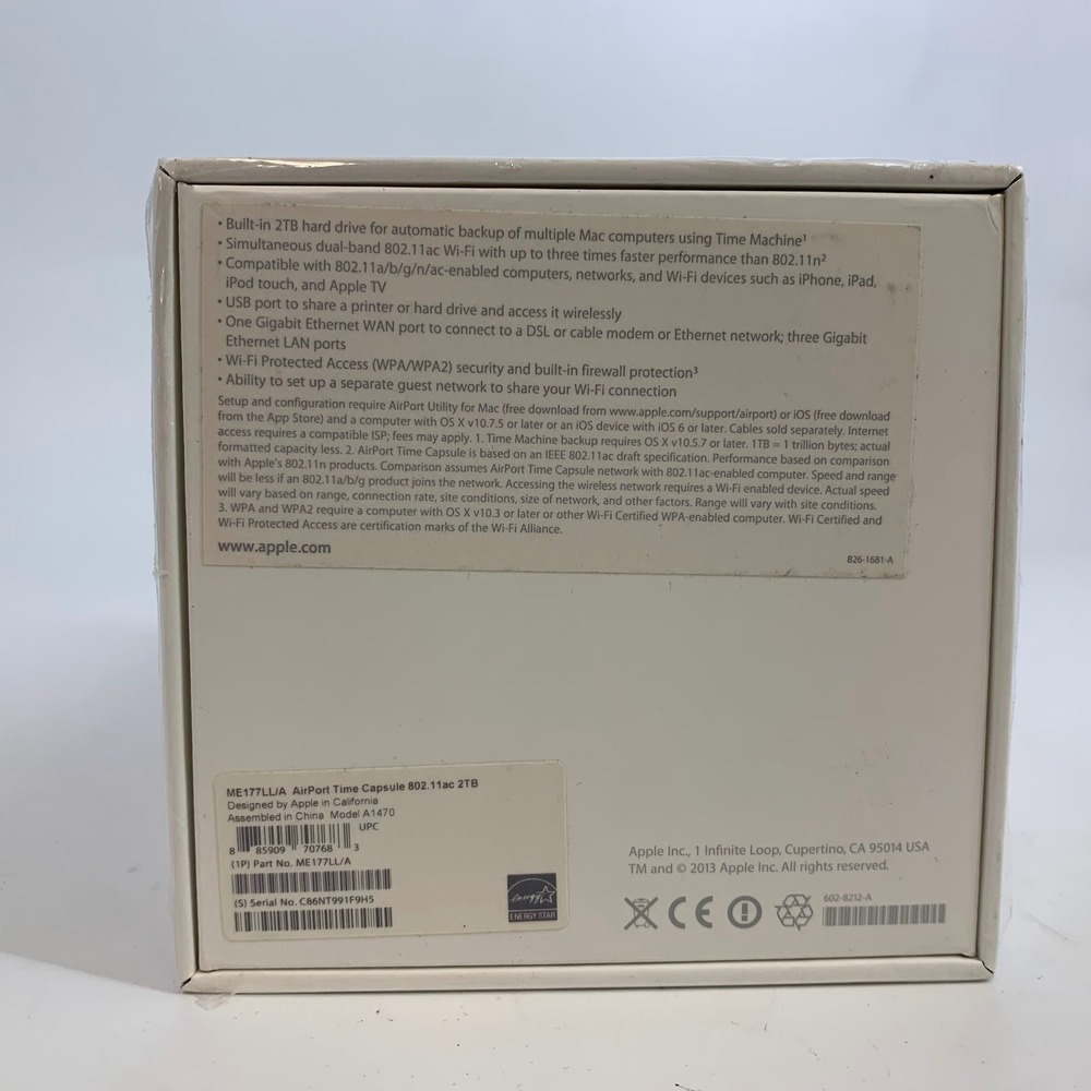 Apple AirPort Time Capsule 2TB Wireless Backup Router ME177LLA - Picture 8 of 12